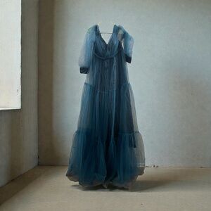 Elegant Blue Maxi Dress